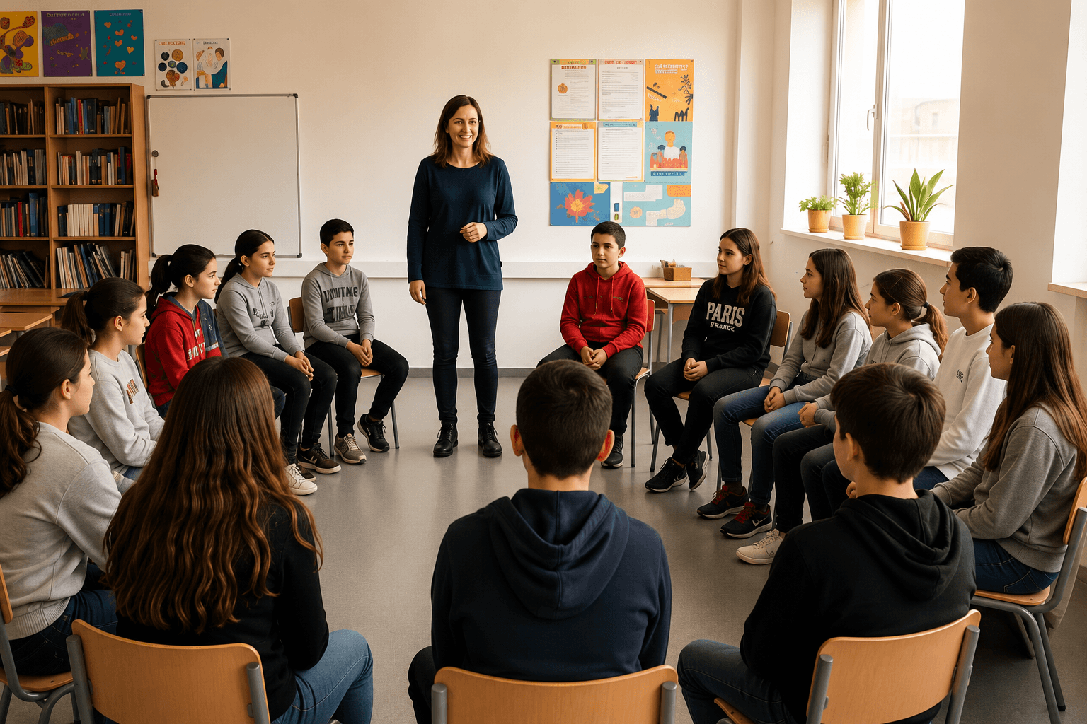 Sessió amb alumnes de 1r d'ESO en cercle